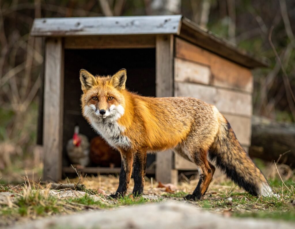 depredador acechando gallinero