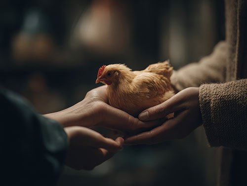 incubadora de huevos en el gallinero