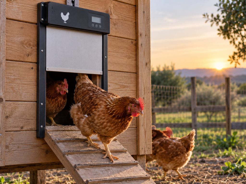 Puerta automática para gallinero