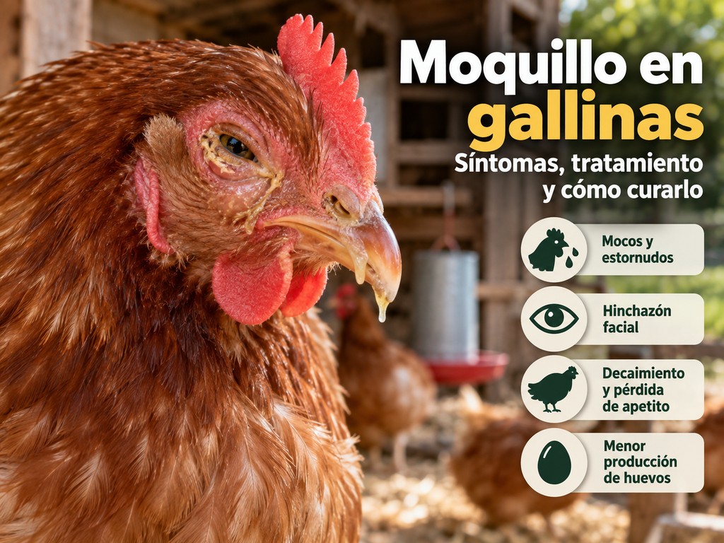 Explicación de síntomas y tratamiento del moquillo en gallinas