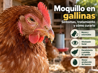 Explicación de síntomas y tratamiento del moquillo en gallinas