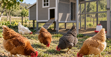 Gallinero grande con varios metros cuadrados